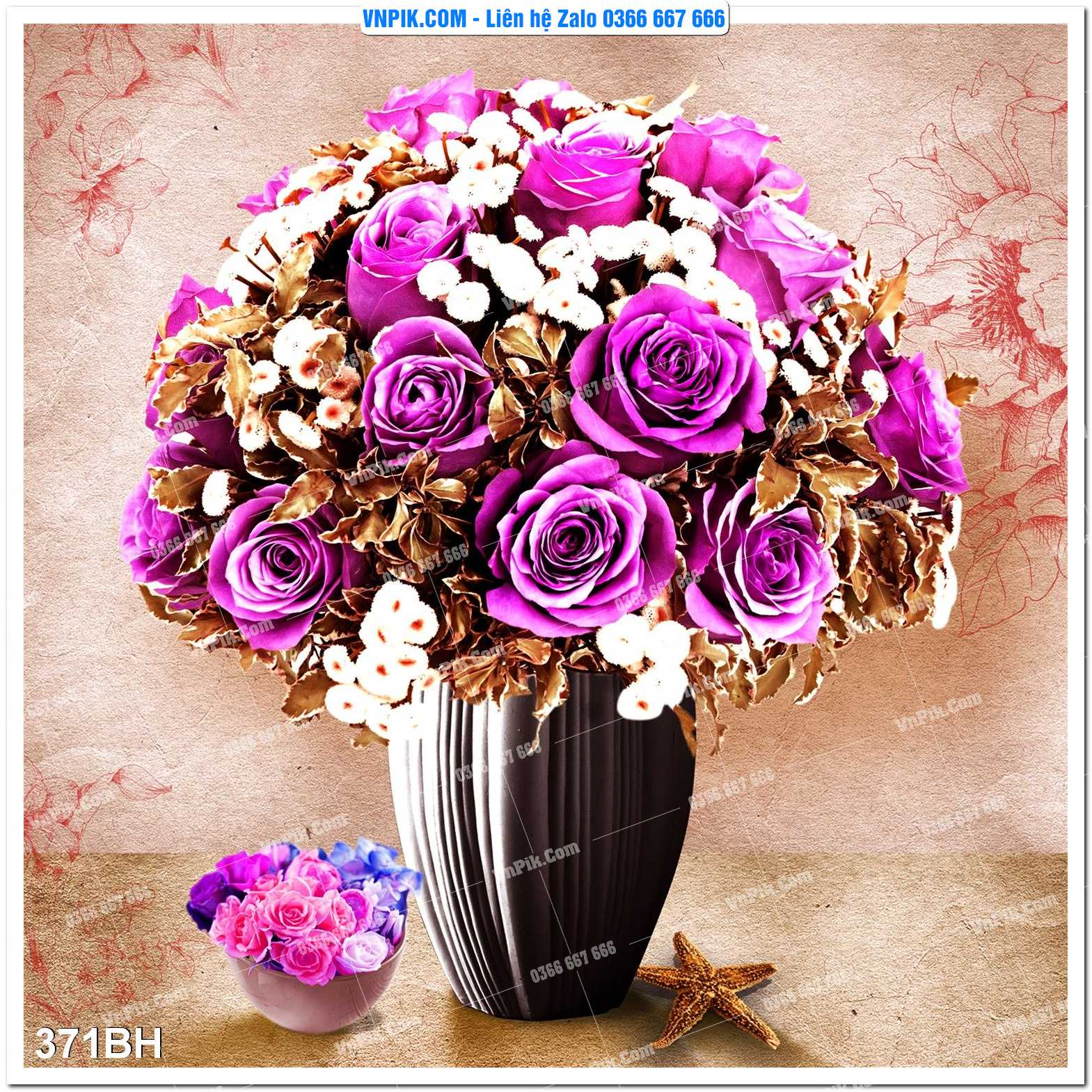 Tranh bình hoa nghệ thuật 371BH