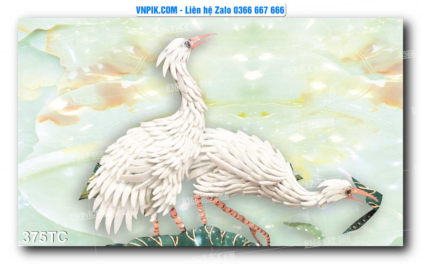 Tranh Treo Tường – Chim Công Hoa Mẫu Đơn 375TC