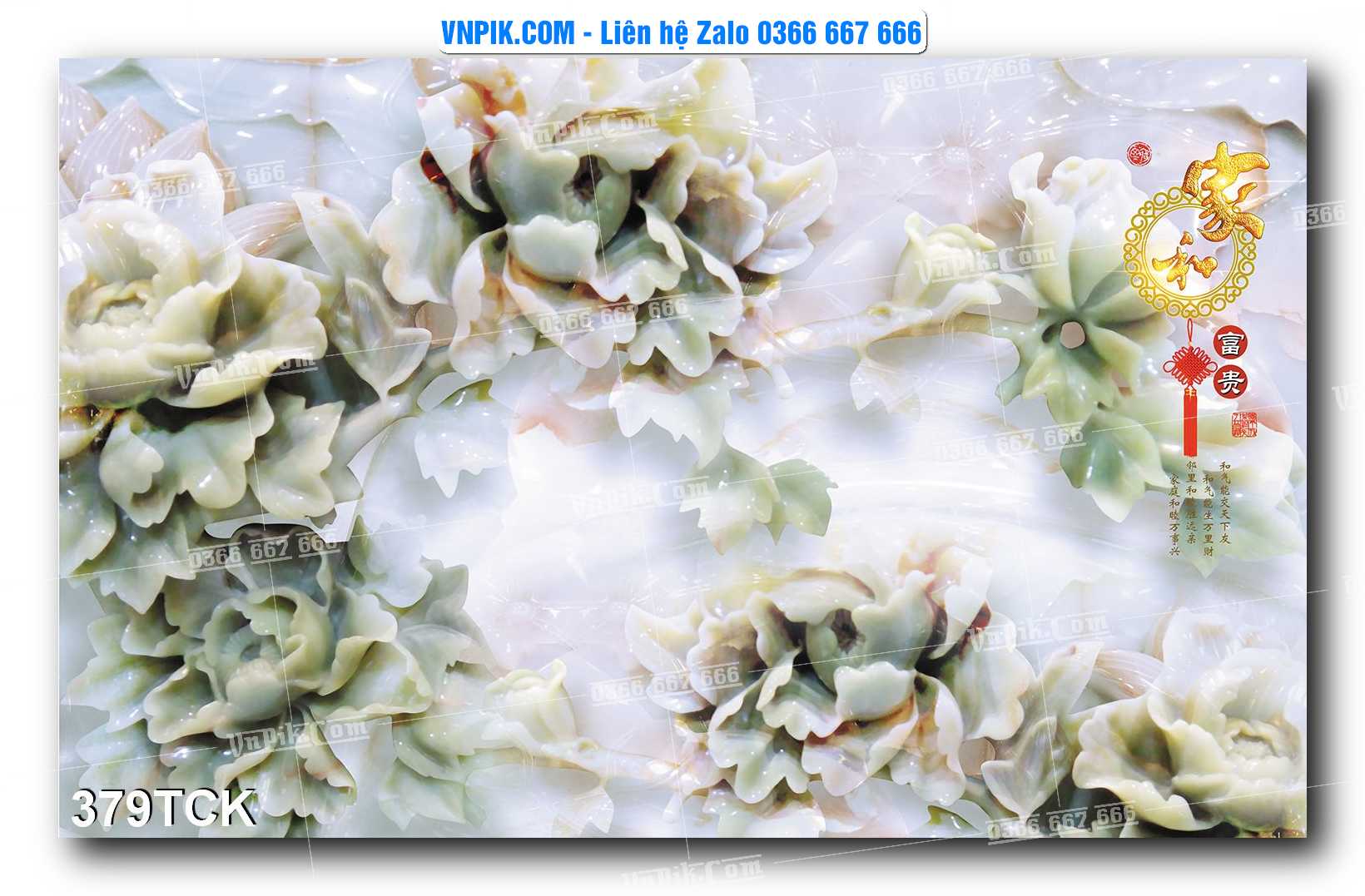 Tranh Hoa Sen – Cá Koi – Cá Chép  379TCK