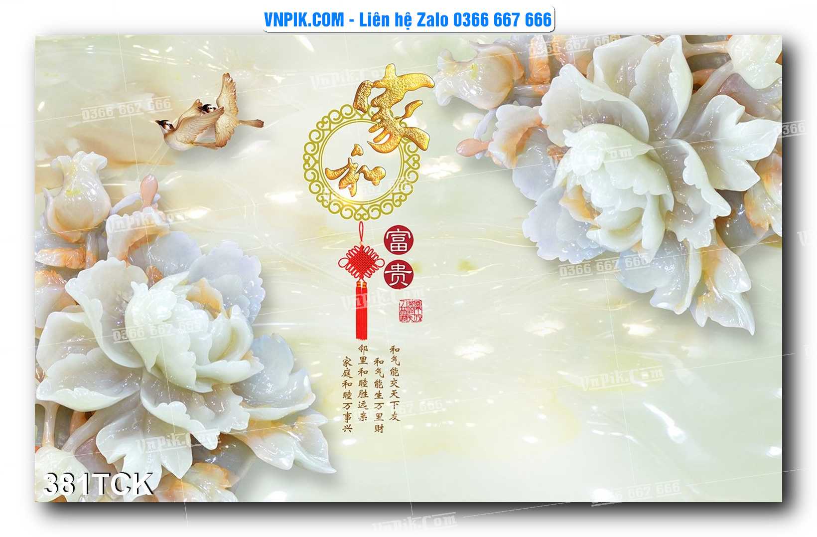Tranh Hoa Sen – Cá Koi – Cá Chép  381TCK