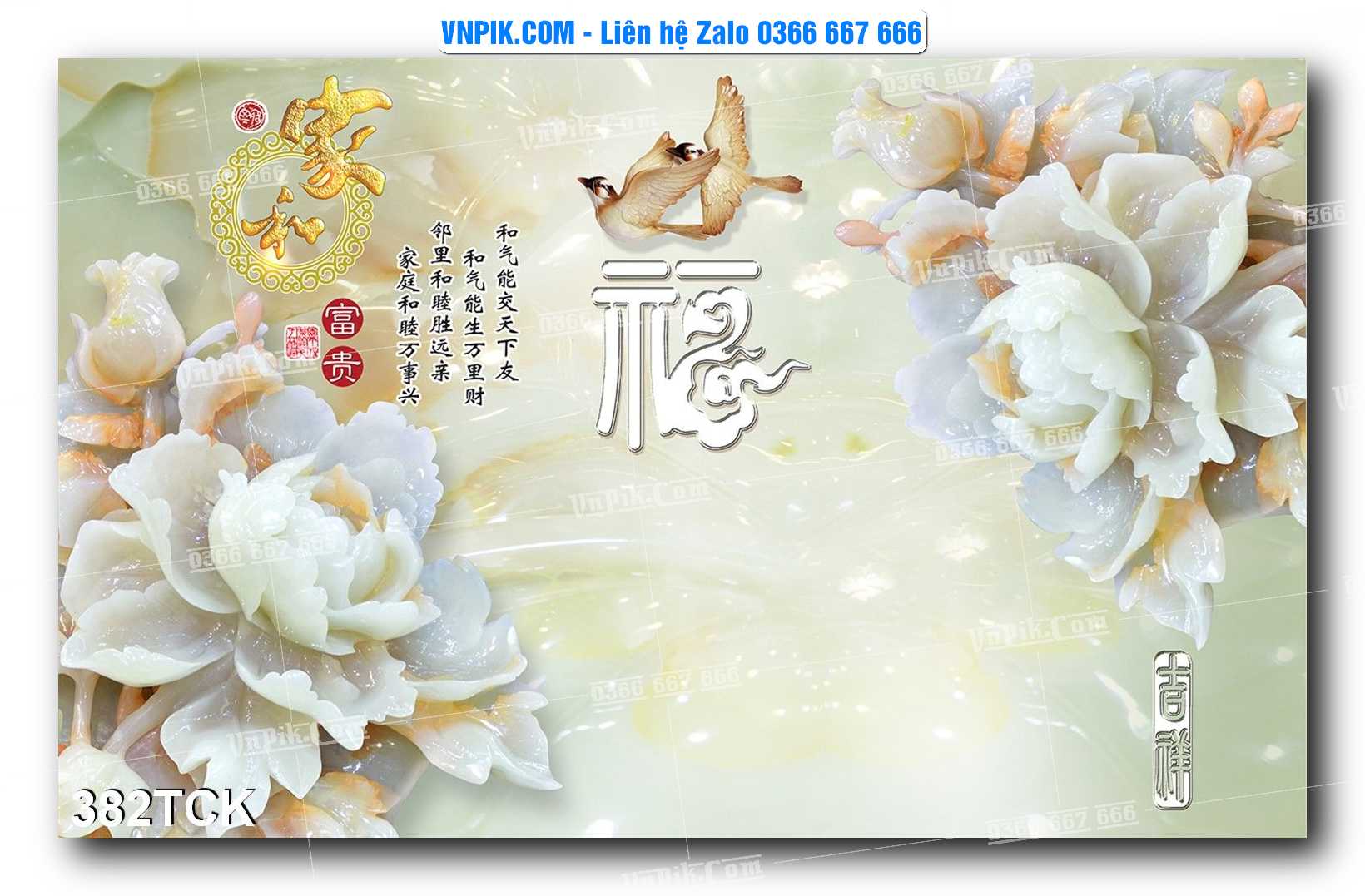 Tranh Hoa Sen – Cá Koi – Cá Chép  382TCK
