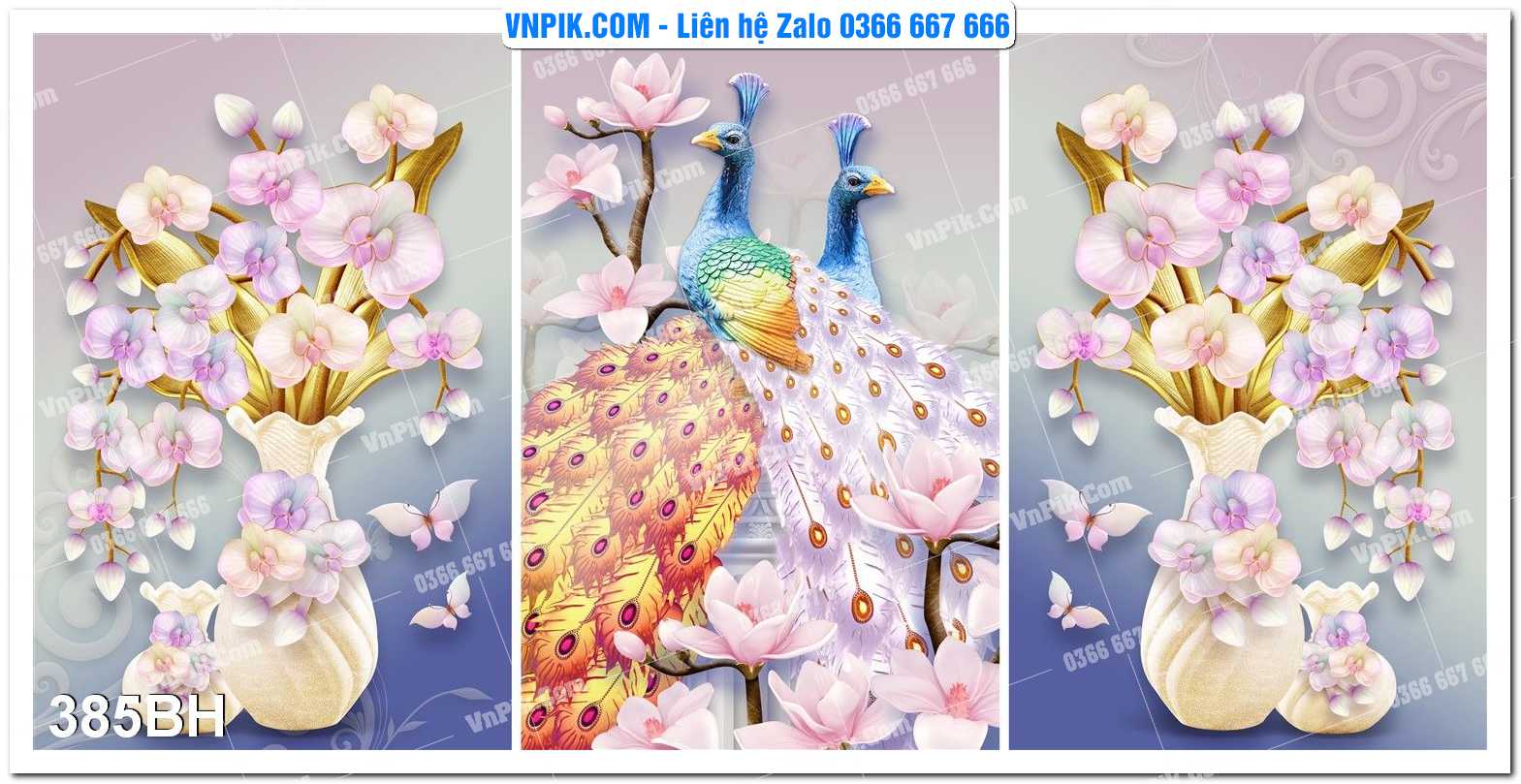 Tranh bình hoa nghệ thuật 385BH