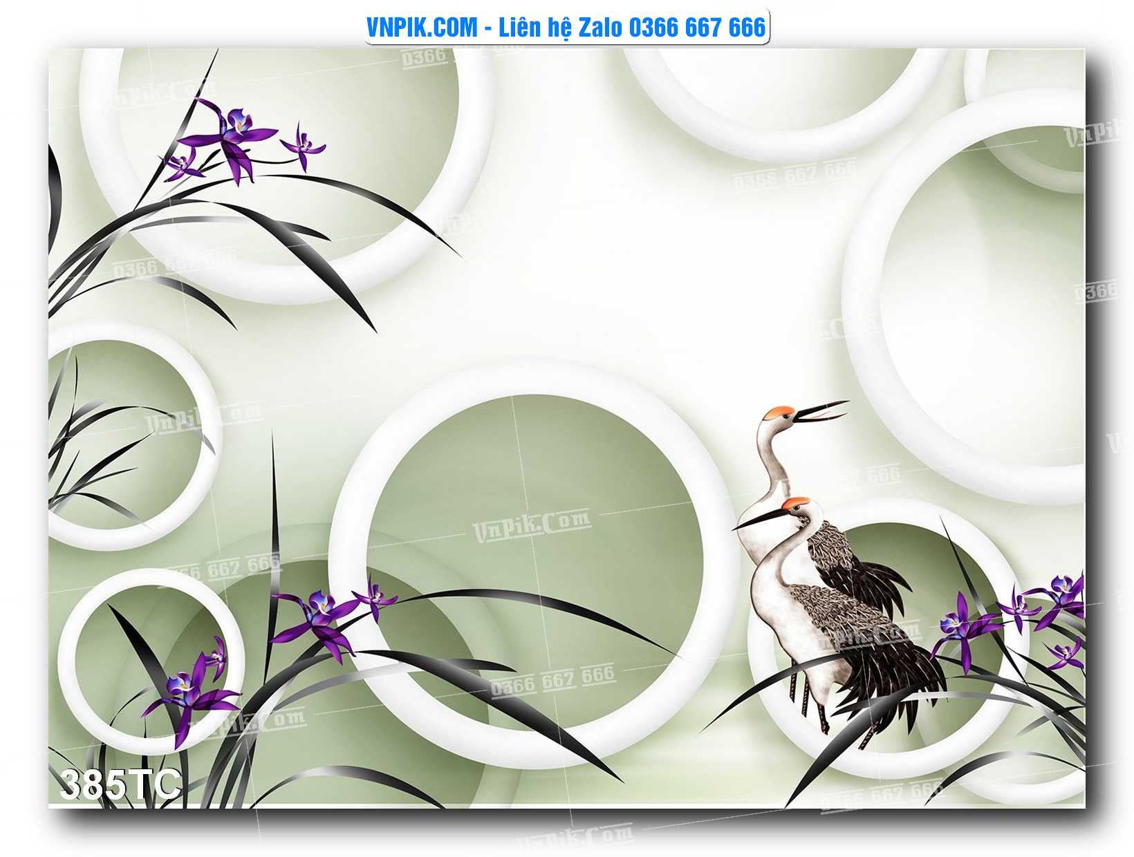 Tranh Treo Tường – Chim Công Hoa Mẫu Đơn 385TC