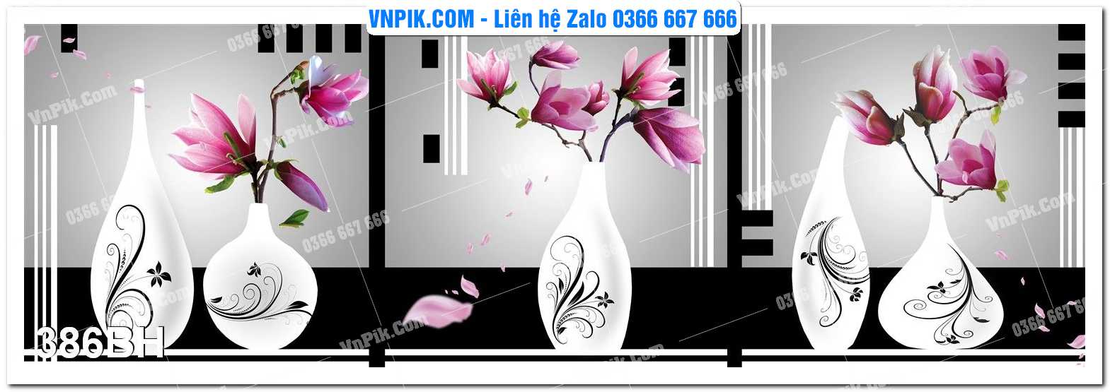 Tranh bình hoa nghệ thuật 386BH