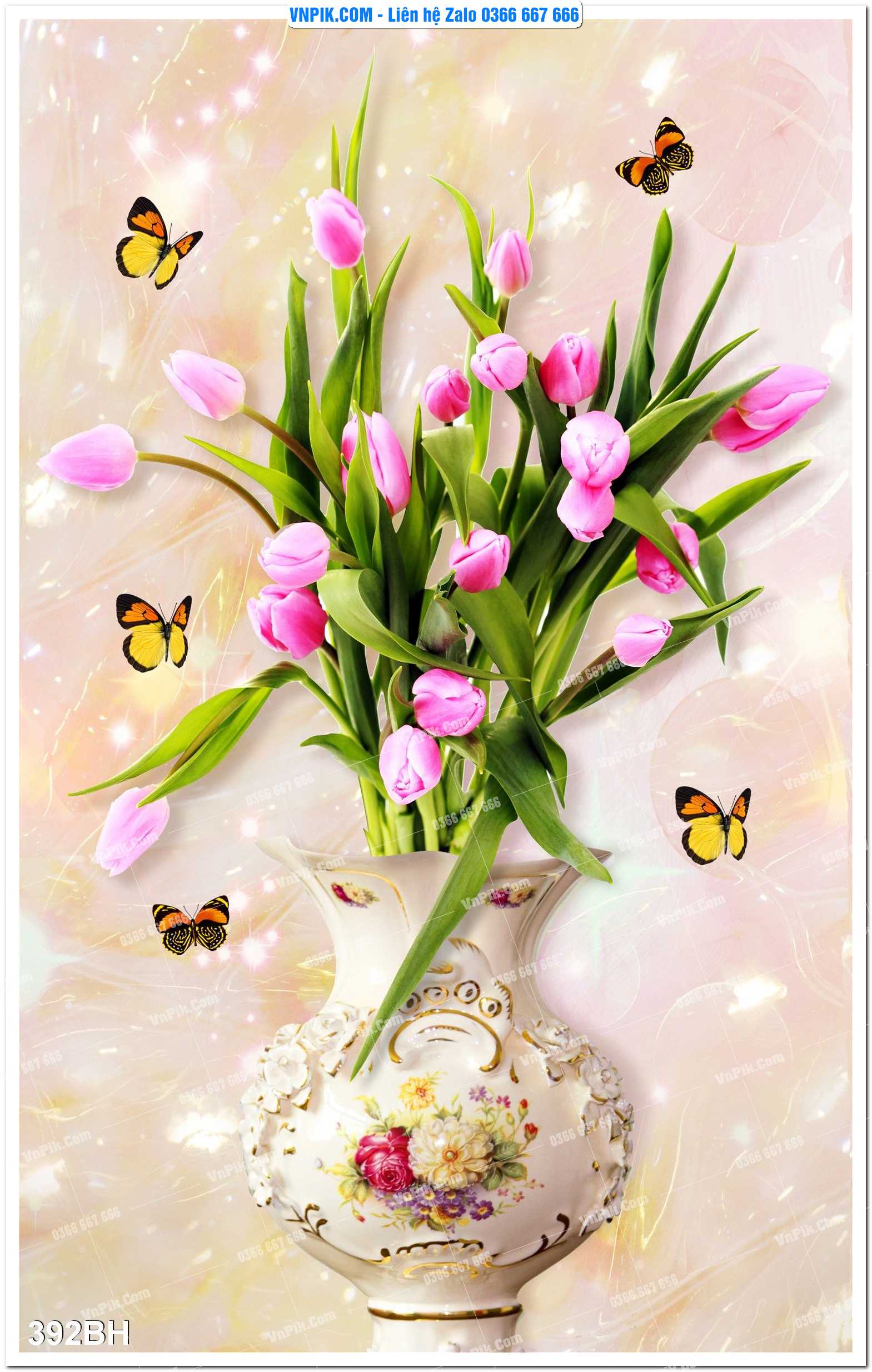 Tranh bình hoa nghệ thuật 392BH
