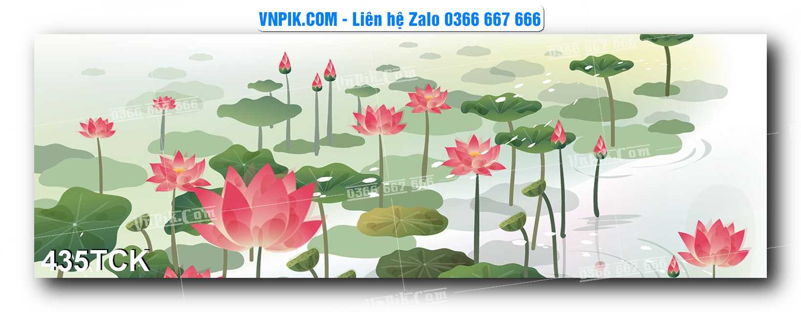 Tranh Hoa Sen – Cá Koi – Cá Chép  435TCK