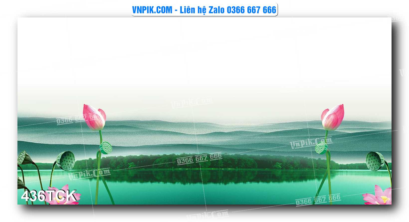 Tranh Hoa Sen – Cá Koi – Cá Chép  436TCK