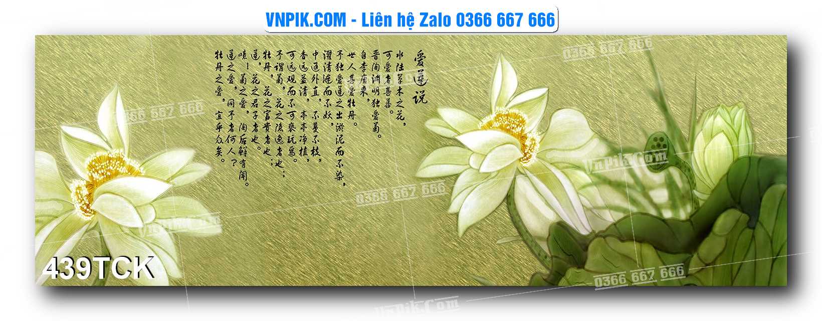 Tranh Hoa Sen – Cá Koi – Cá Chép  439TCK