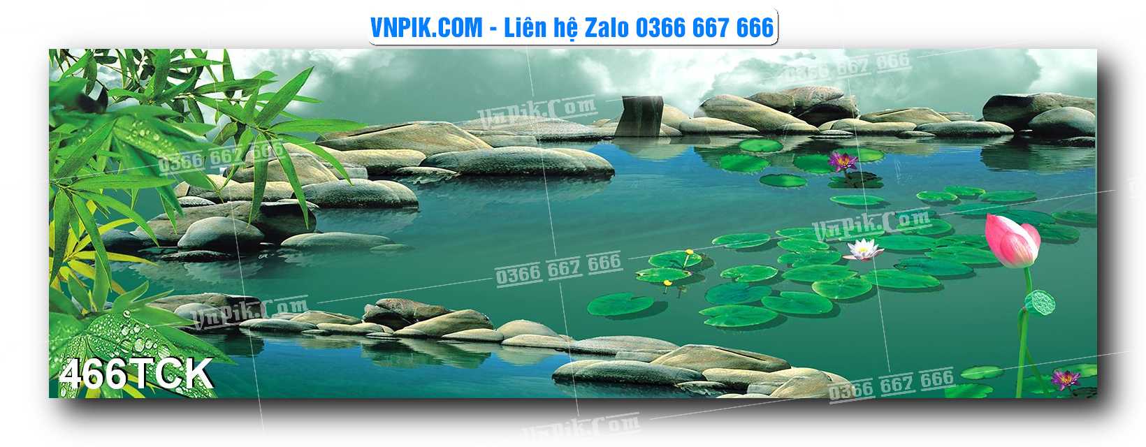 Tranh Hoa Sen – Cá Koi – Cá Chép  466TCK