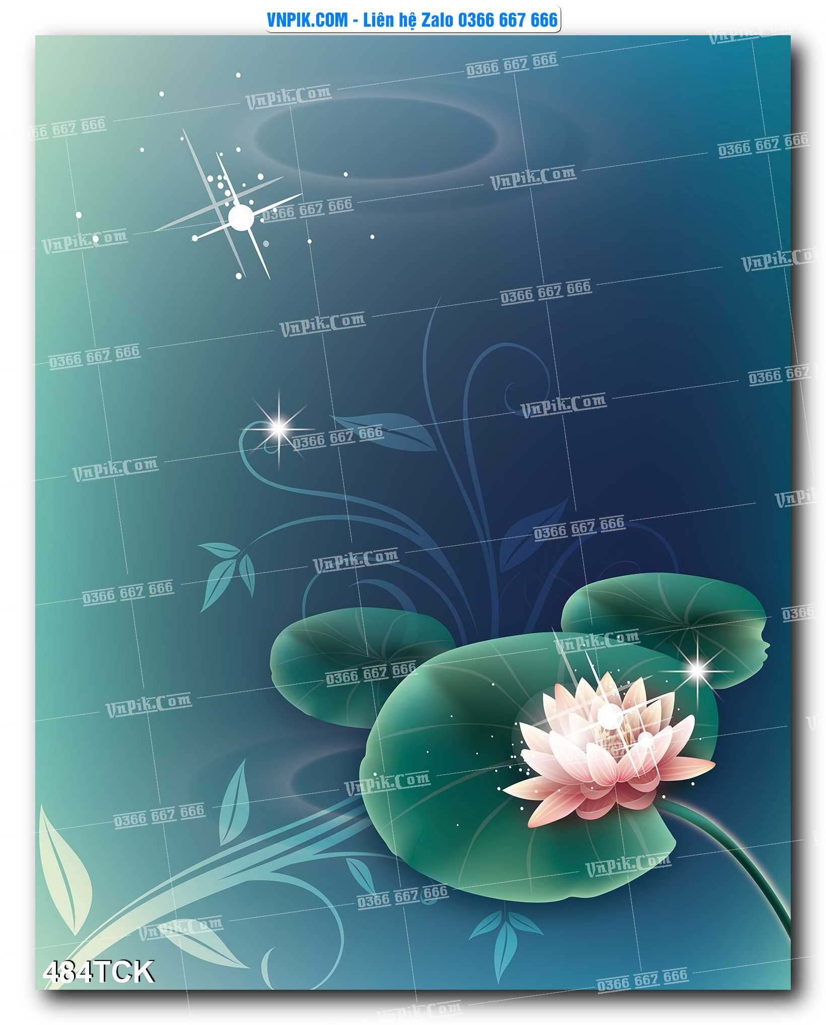 Tranh Hoa Sen – Cá Koi – Cá Chép  484TCK