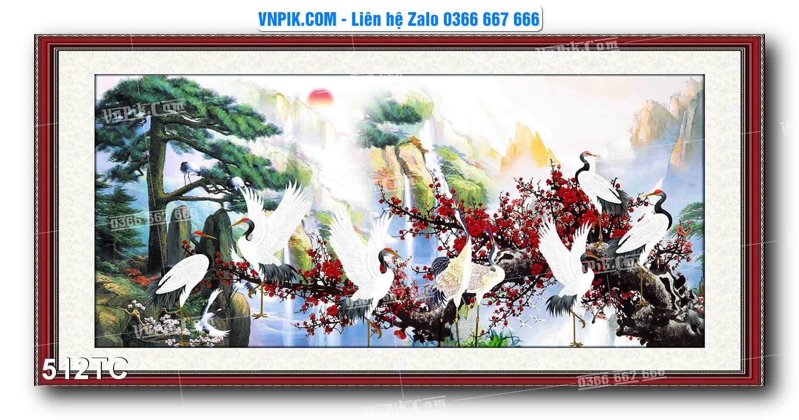 Tranh Treo Tường – Chim Công Hoa Mẫu Đơn 512TC