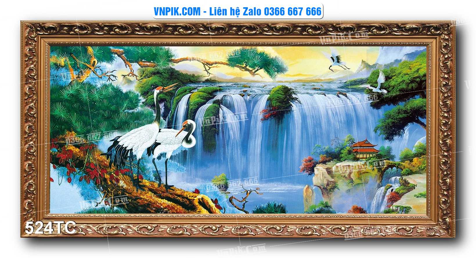 Tranh Treo Tường – Chim Công Hoa Mẫu Đơn 524TC