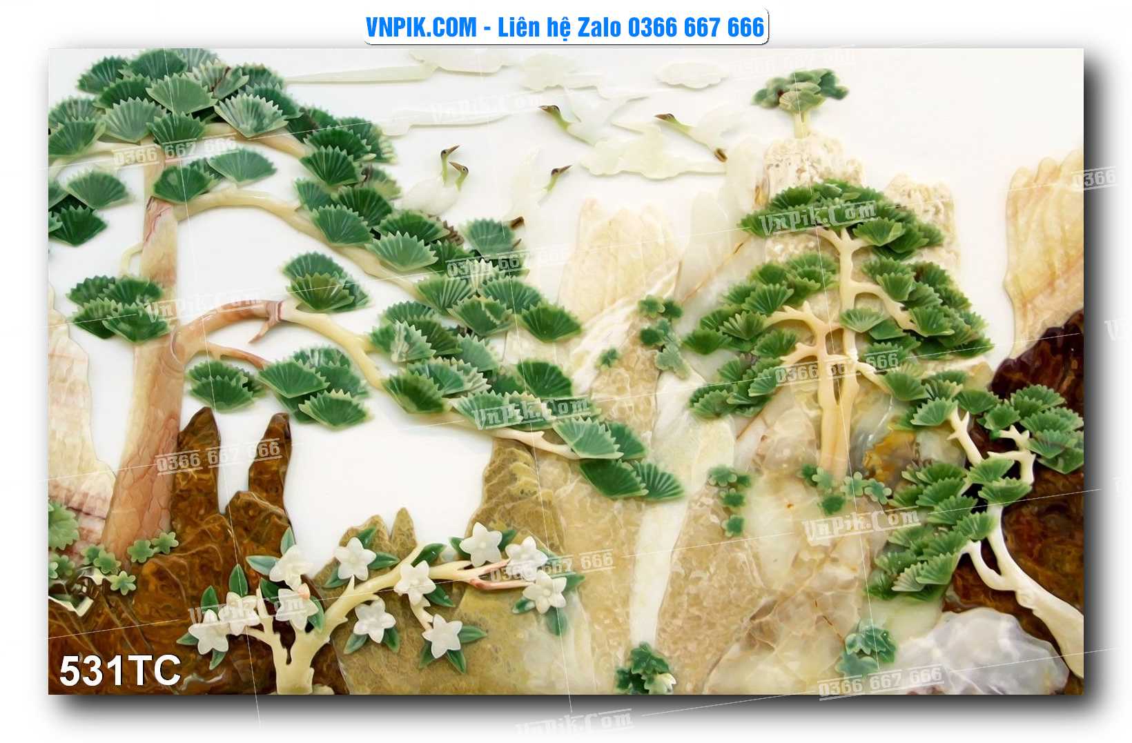 Tranh Treo Tường – Chim Công Hoa Mẫu Đơn 531TC