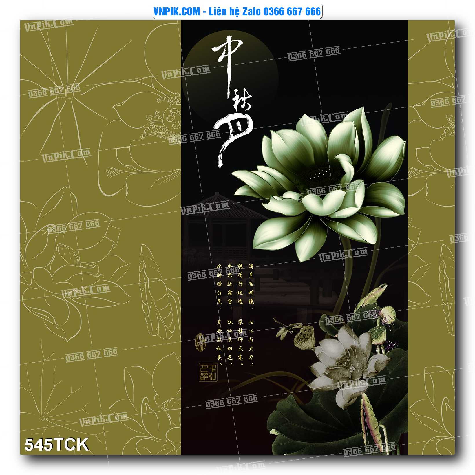 Tranh Hoa Sen – Cá Koi – Cá Chép  545TCK