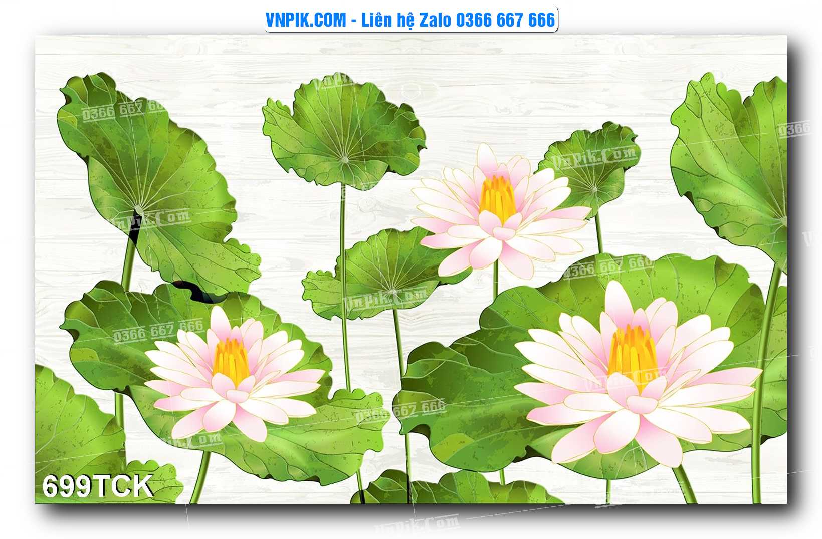 Tranh Hoa Sen – Cá Koi – Cá Chép 699TCK