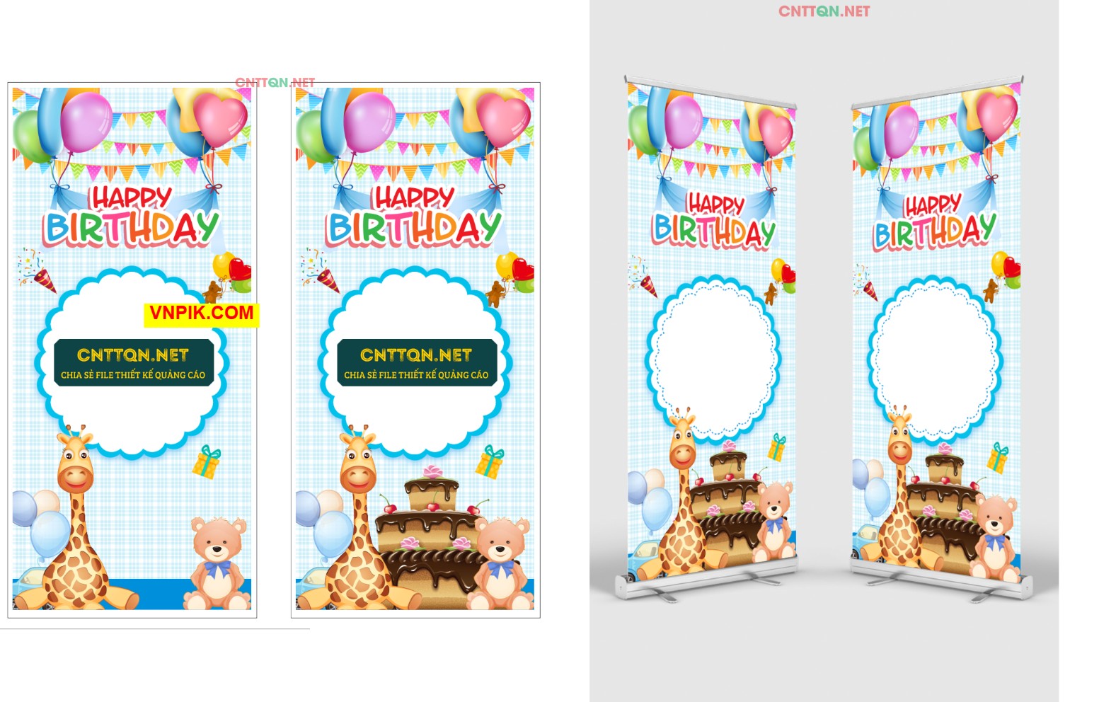 Thiết kế Standee Happy birthday file CorelDRAW