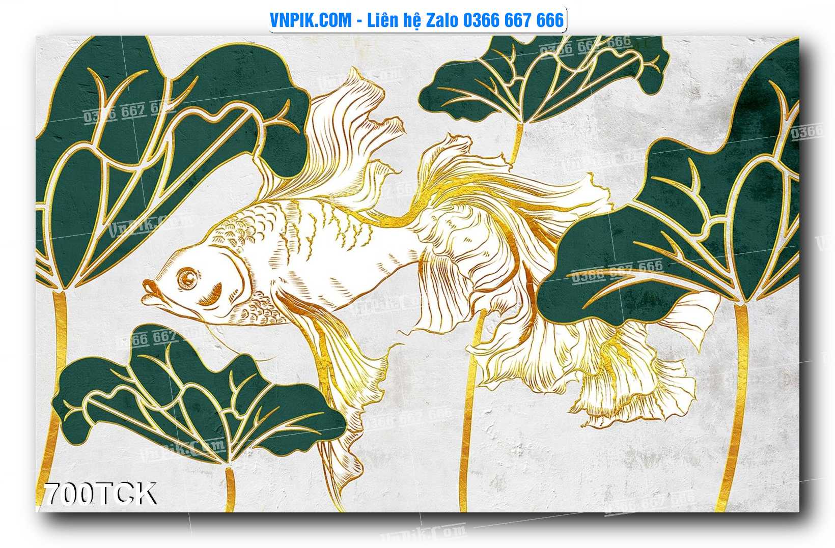 Tranh Hoa Sen – Cá Koi – Cá Chép 700TCK