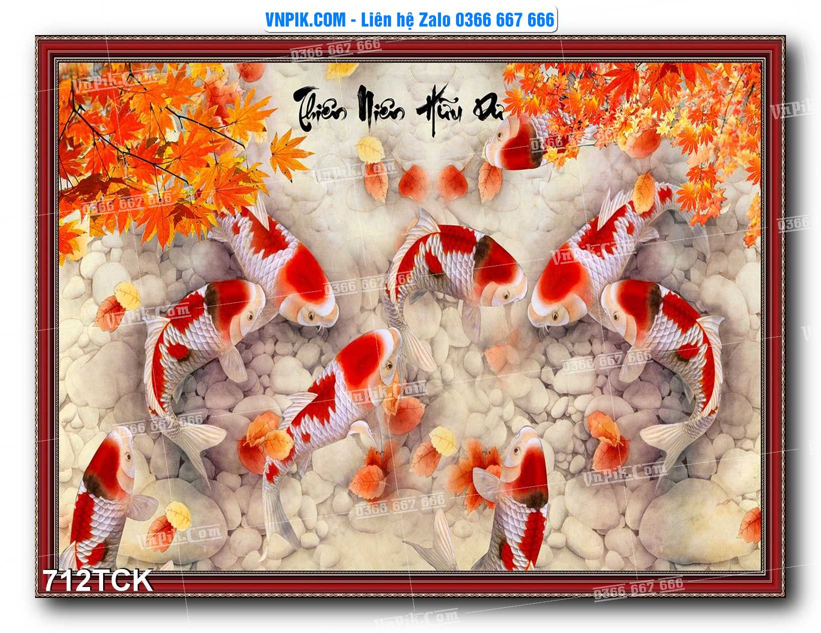 Tranh Hoa Sen – Cá Koi – Cá Chép 712TCK