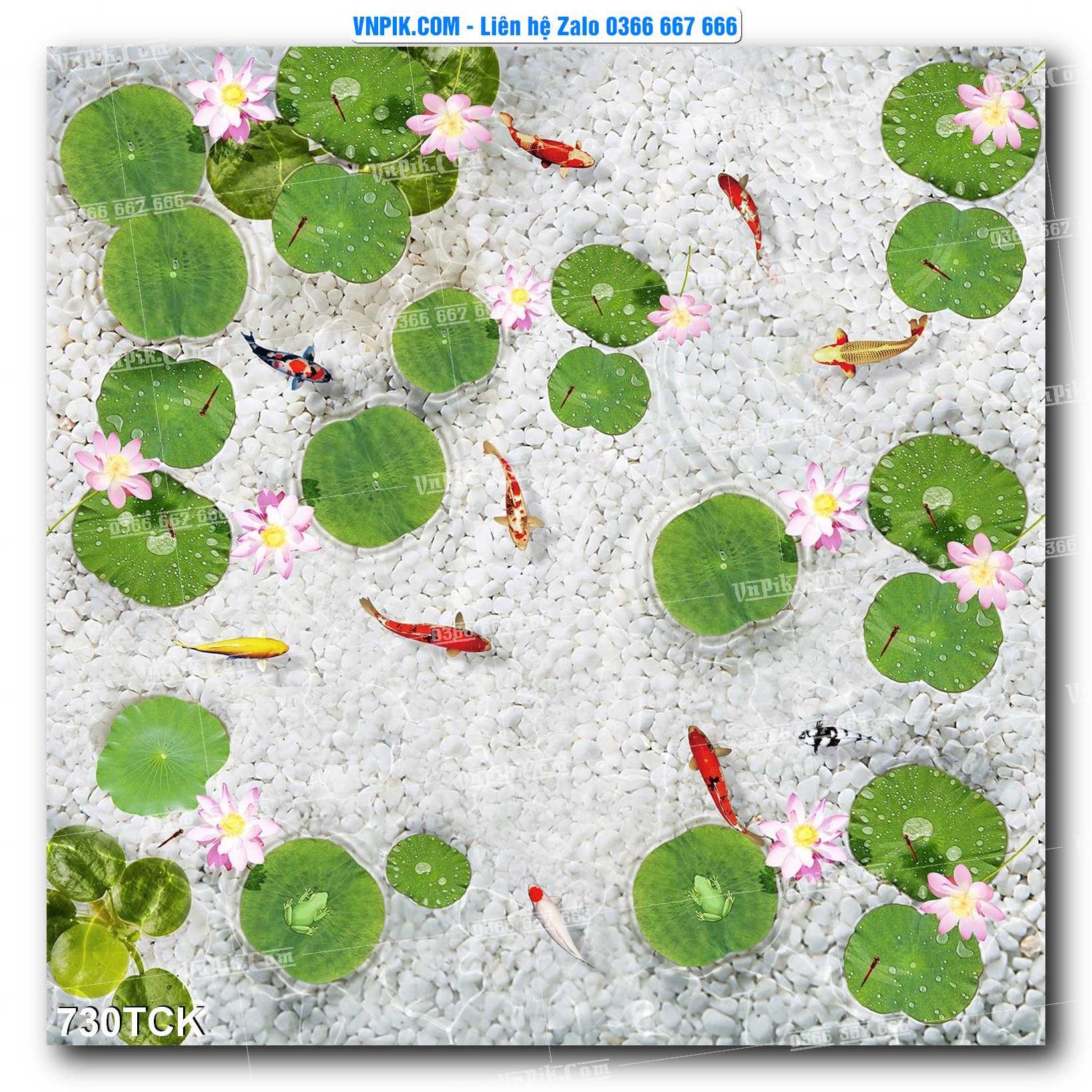Tranh Hoa Sen – Cá Koi – Cá Chép 730TCK