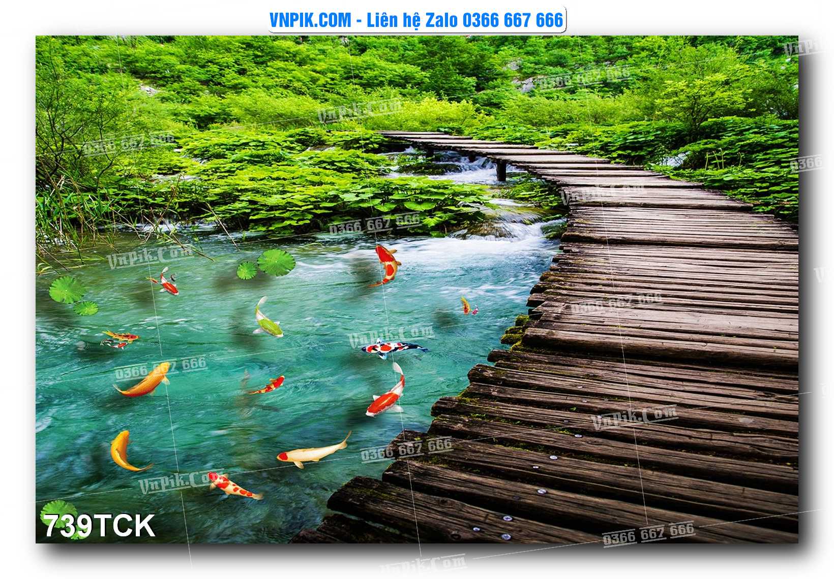 Tranh Hoa Sen – Cá Koi – Cá Chép 739TCK