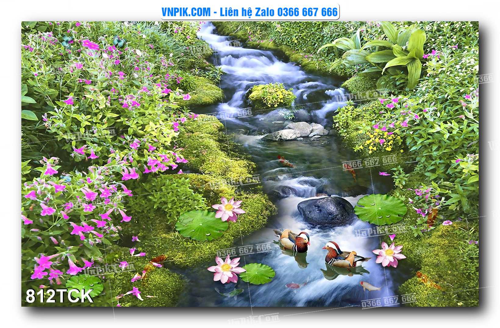 Tranh Hoa Sen – Cá Koi – Cá Chép 809TCK