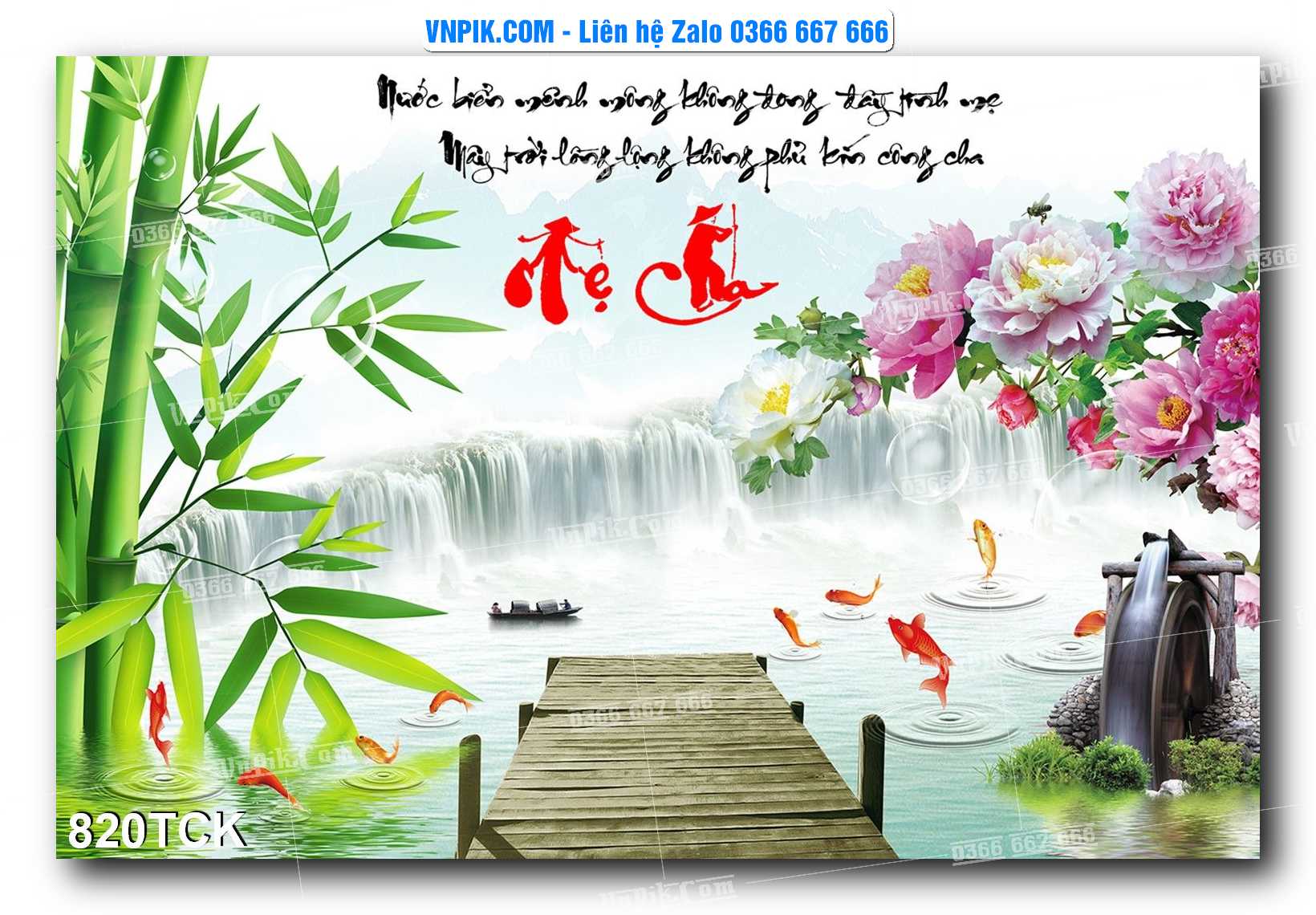Tranh Hoa Sen – Cá Koi – Cá Chép 817TCK