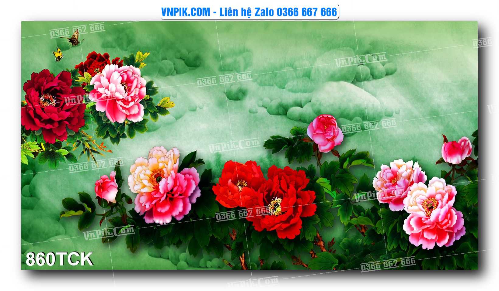 Tranh Hoa Sen – Cá Koi – Cá Chép 860TCK