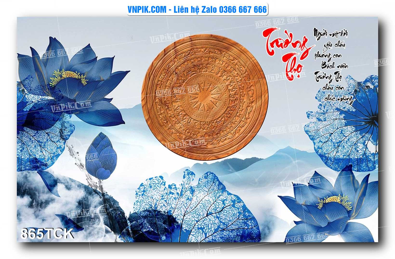 Tranh Hoa Sen – Cá Koi – Cá Chép 865TCK