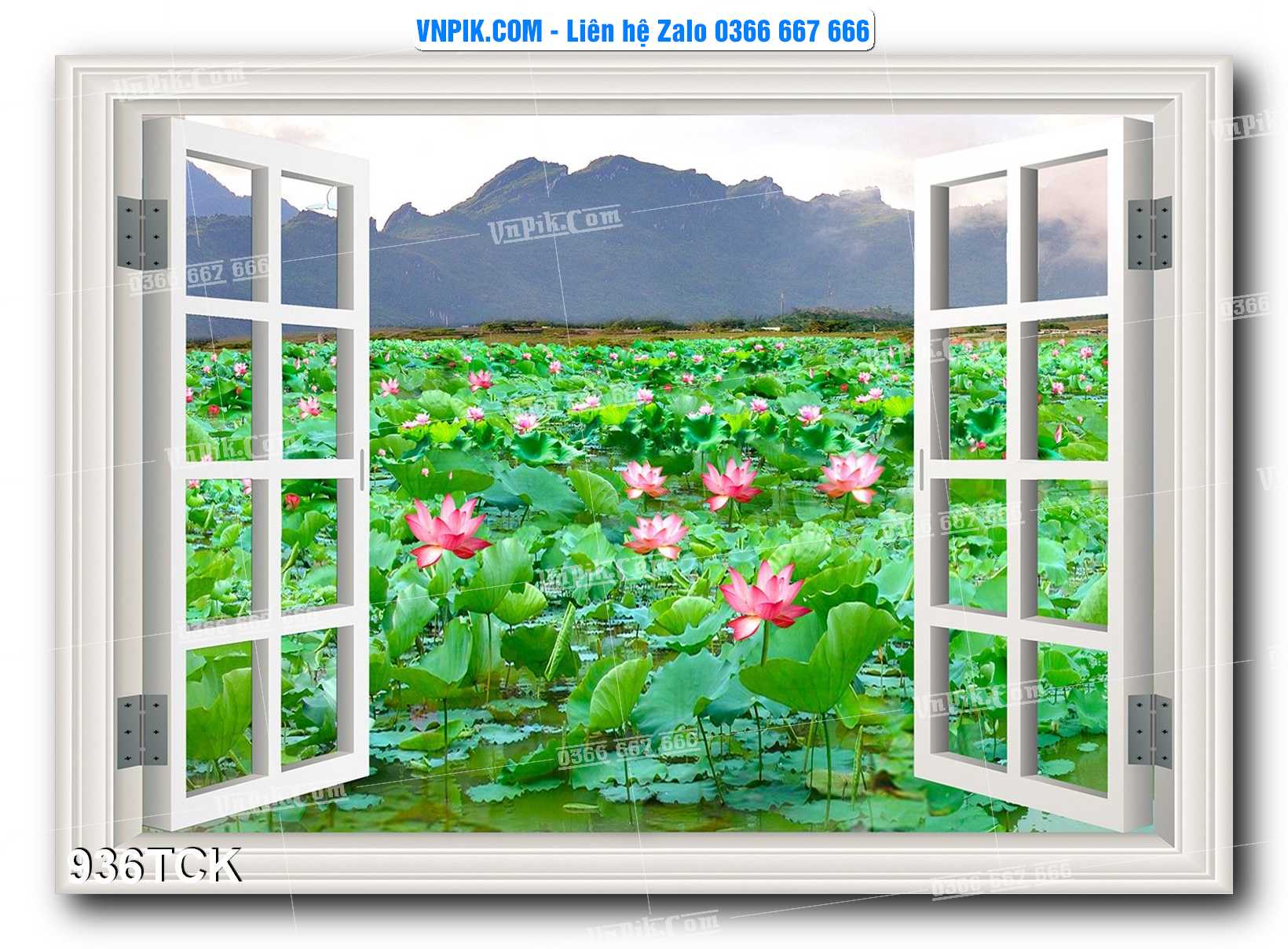 Tranh Hoa Sen – Cá Koi – Cá Chép 936TCK
