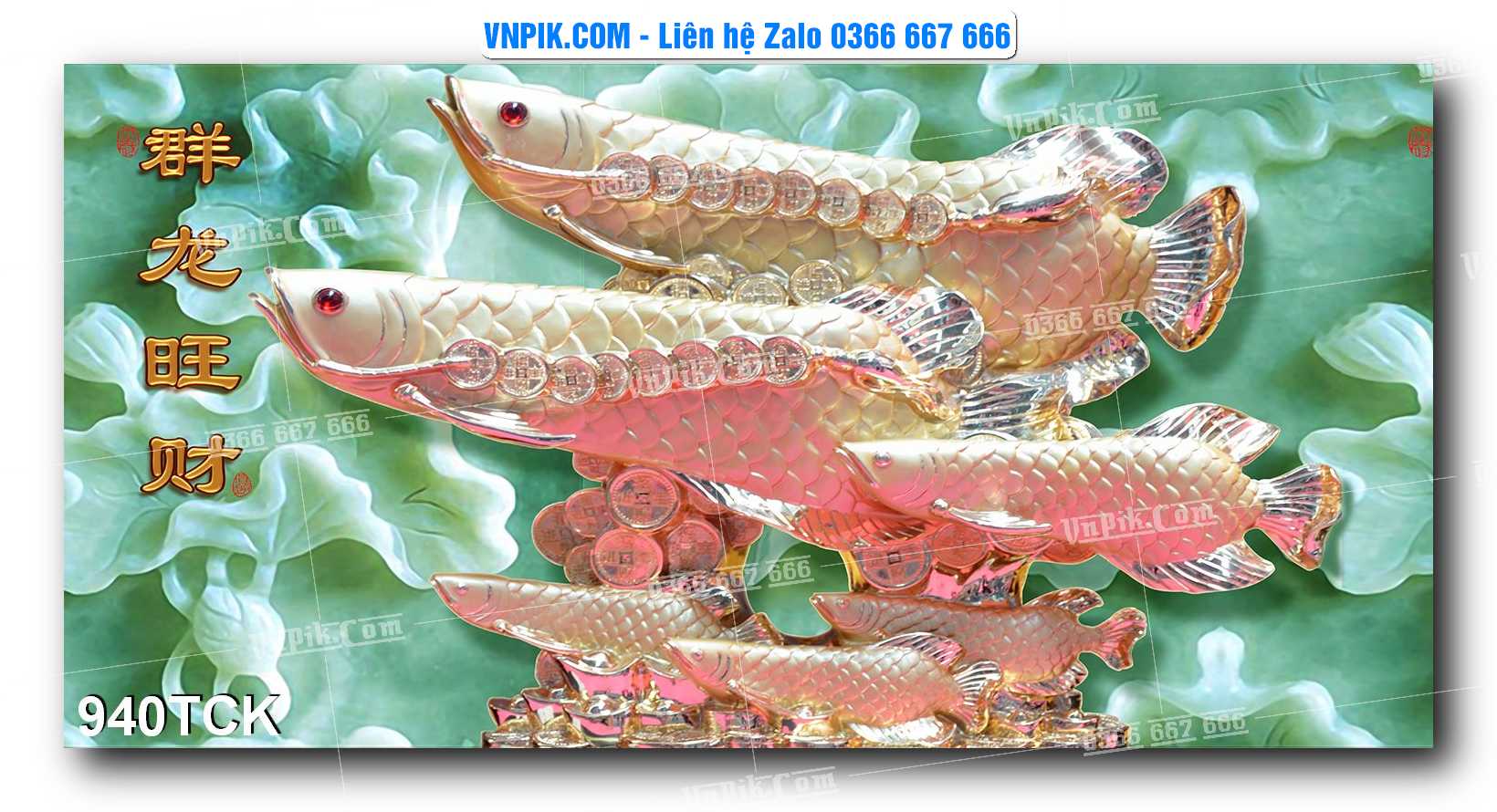 Tranh Hoa Sen – Cá Koi – Cá Chép 940TCK