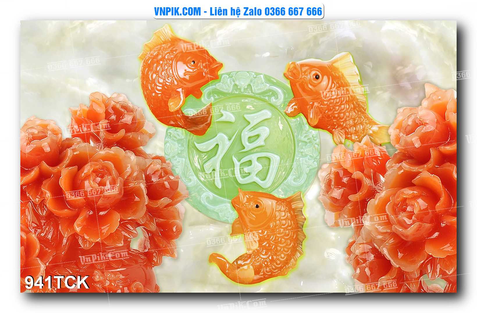 Tranh Hoa Sen – Cá Koi – Cá Chép 941TCK