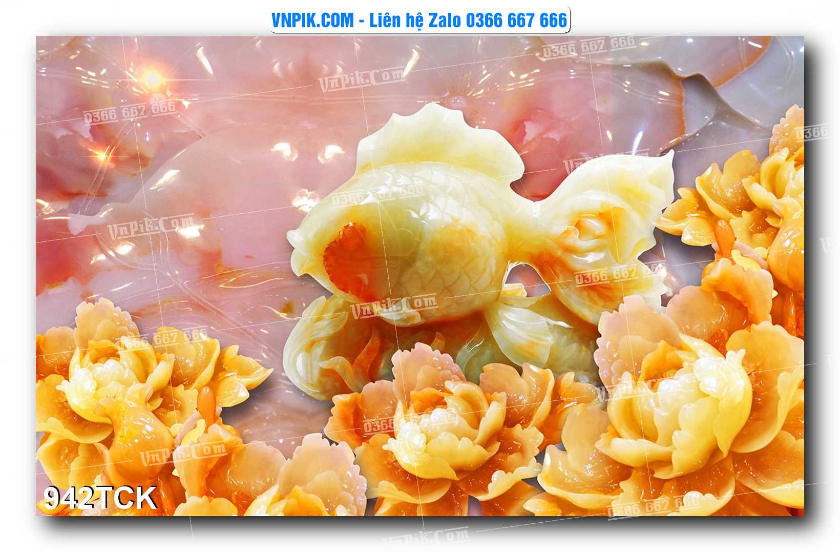 Tranh Hoa Sen – Cá Koi – Cá Chép 942TCK
