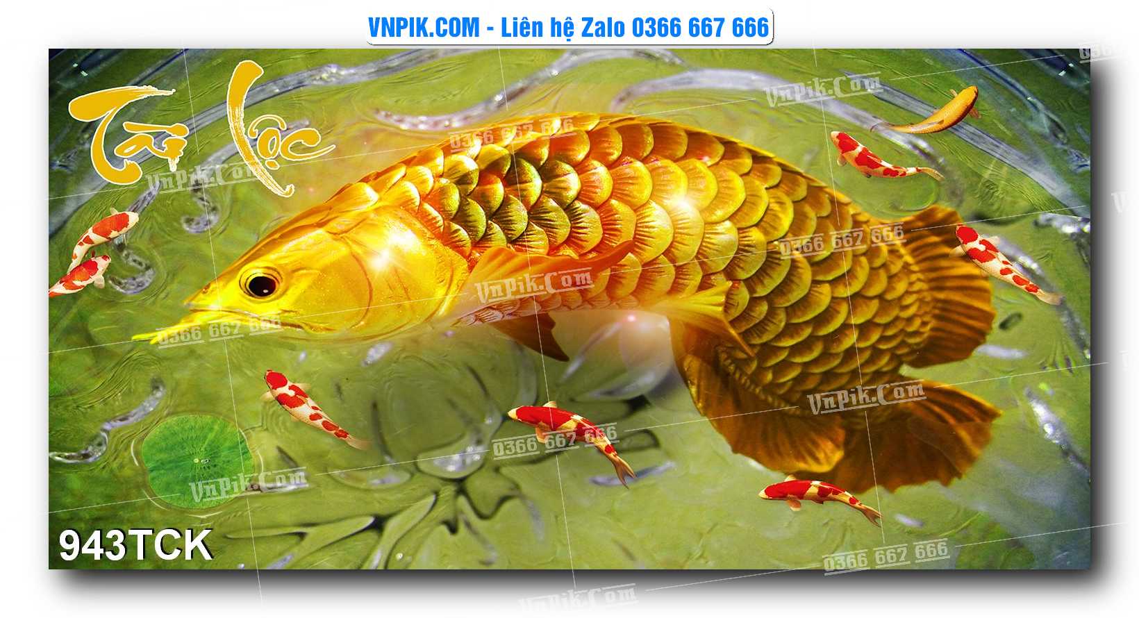 Tranh Hoa Sen – Cá Koi – Cá Chép 943TCK