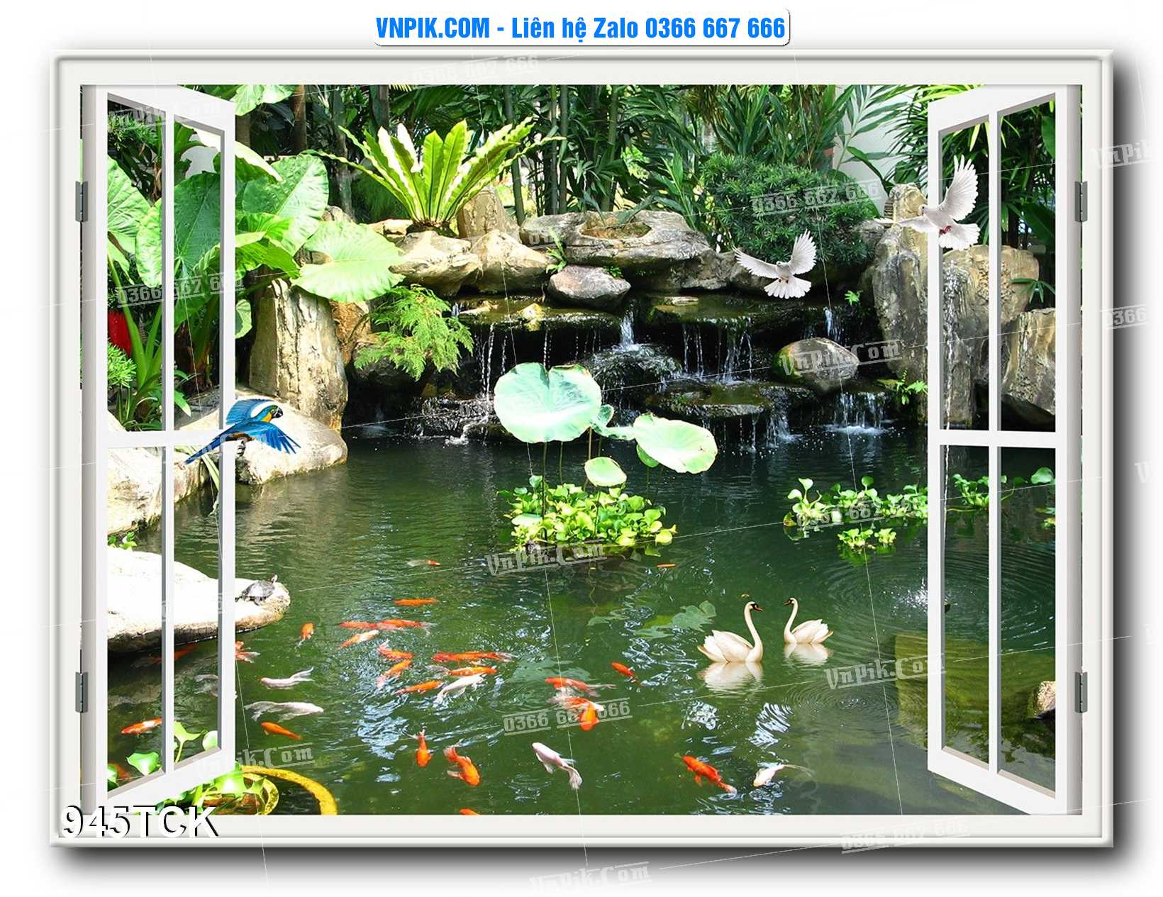 Tranh Hoa Sen – Cá Koi – Cá Chép 945TCK