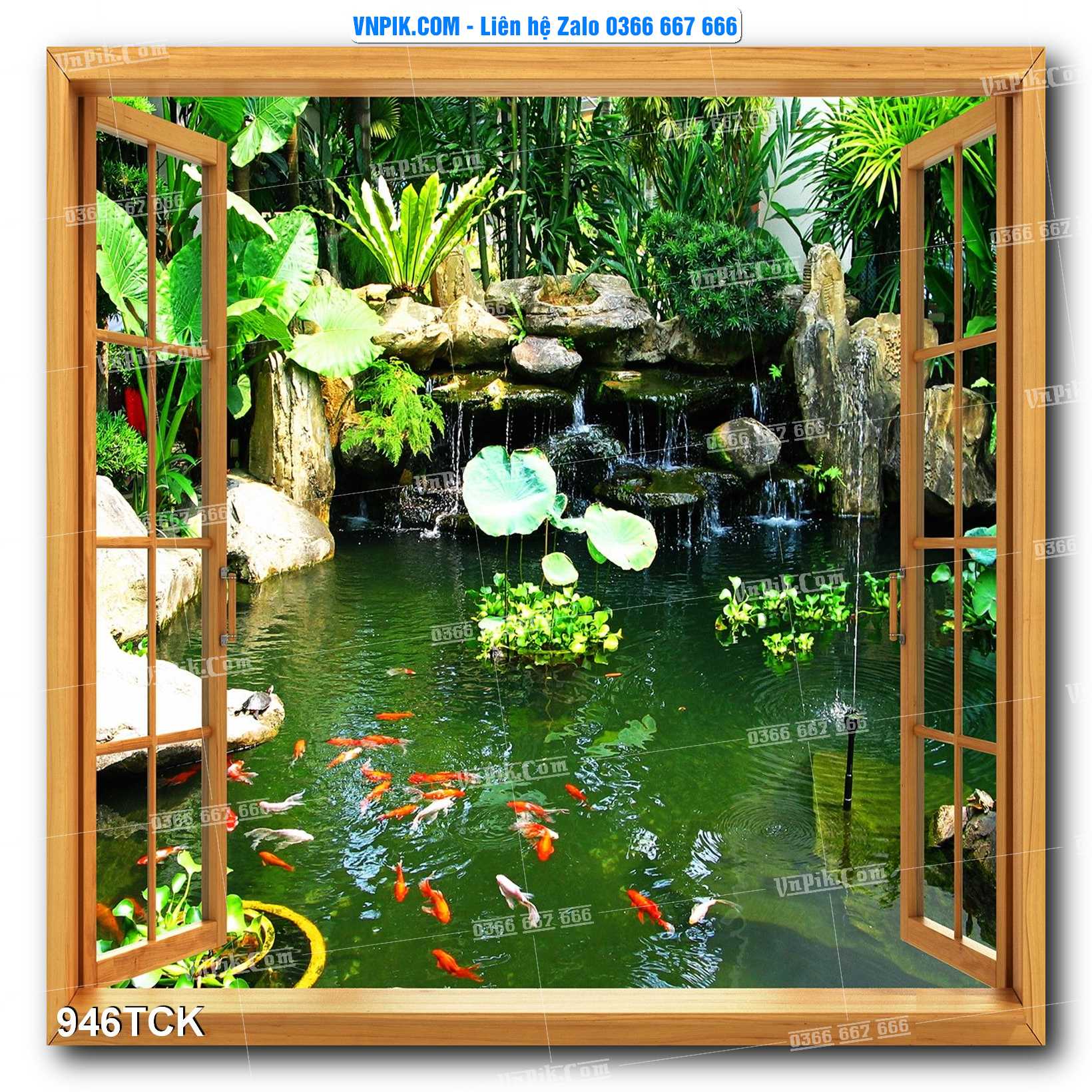Tranh Hoa Sen – Cá Koi – Cá Chép 946TCK