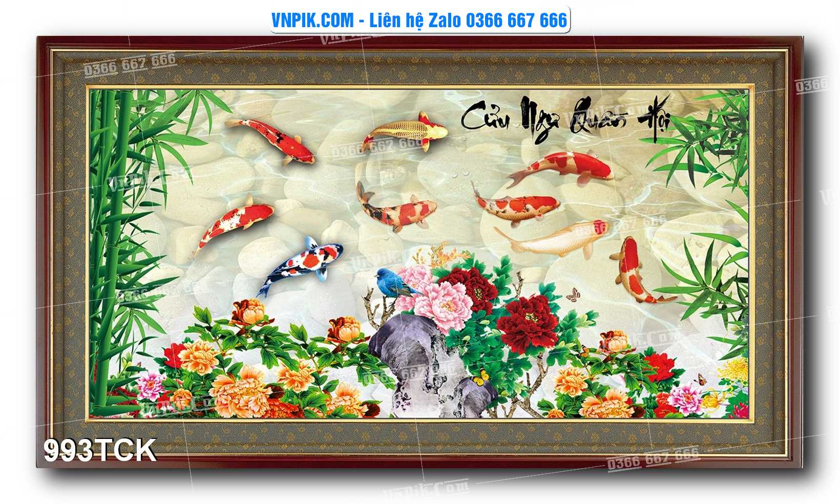 Tranh Hoa Sen – Cá Koi – Cá Chép 993TCK