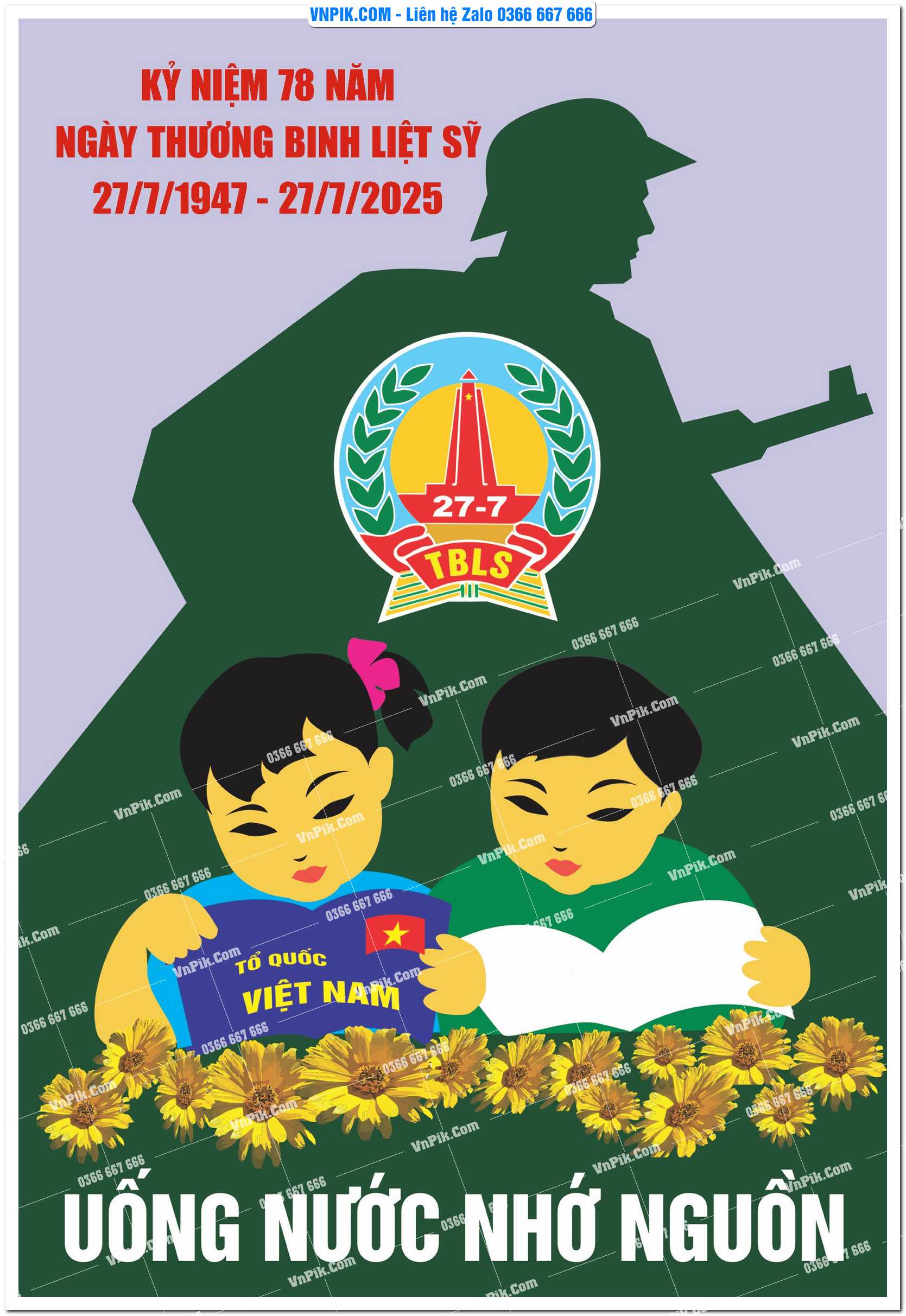 Maket kỷ niệm 78 năm ngày thương binh liệt sĩ file vector 10