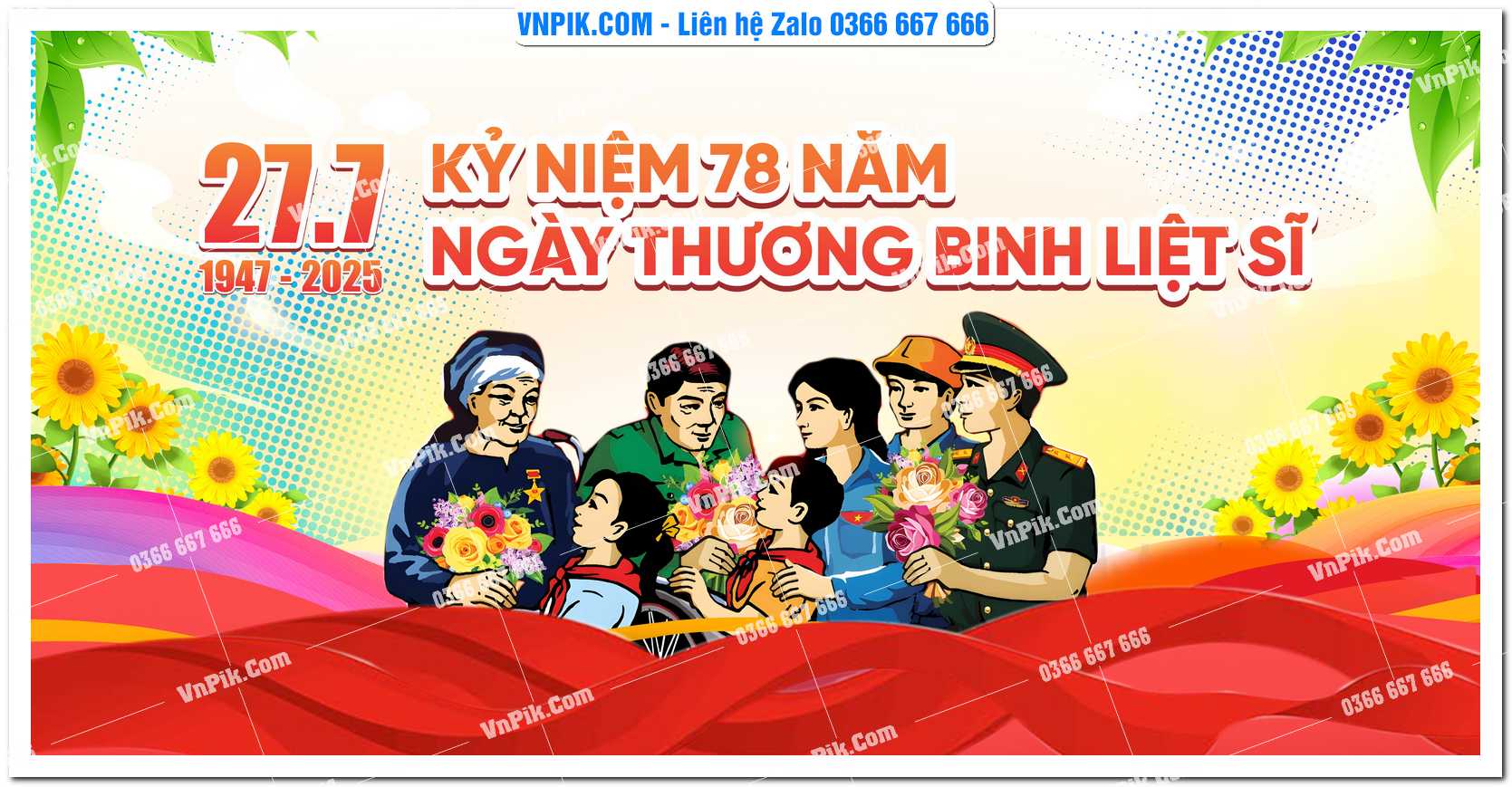 Maket kỷ niệm 78 năm ngày thương binh liệt sĩ file vector 11