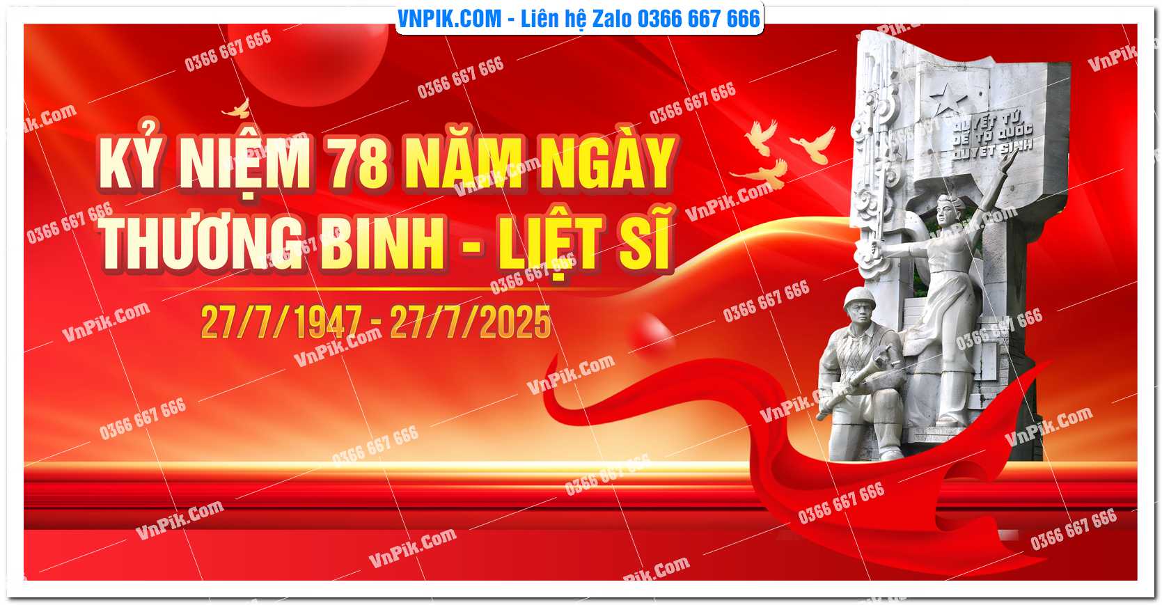 Maket kỷ niệm 78 năm ngày thương binh liệt sĩ file vector 13