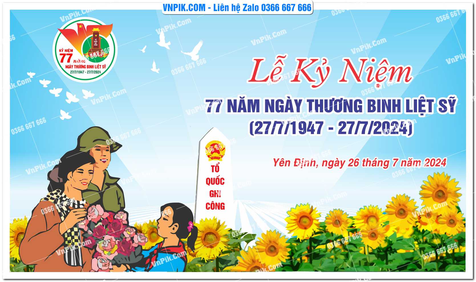Maket kỷ niệm 78 năm ngày thương binh liệt sĩ file vector 16