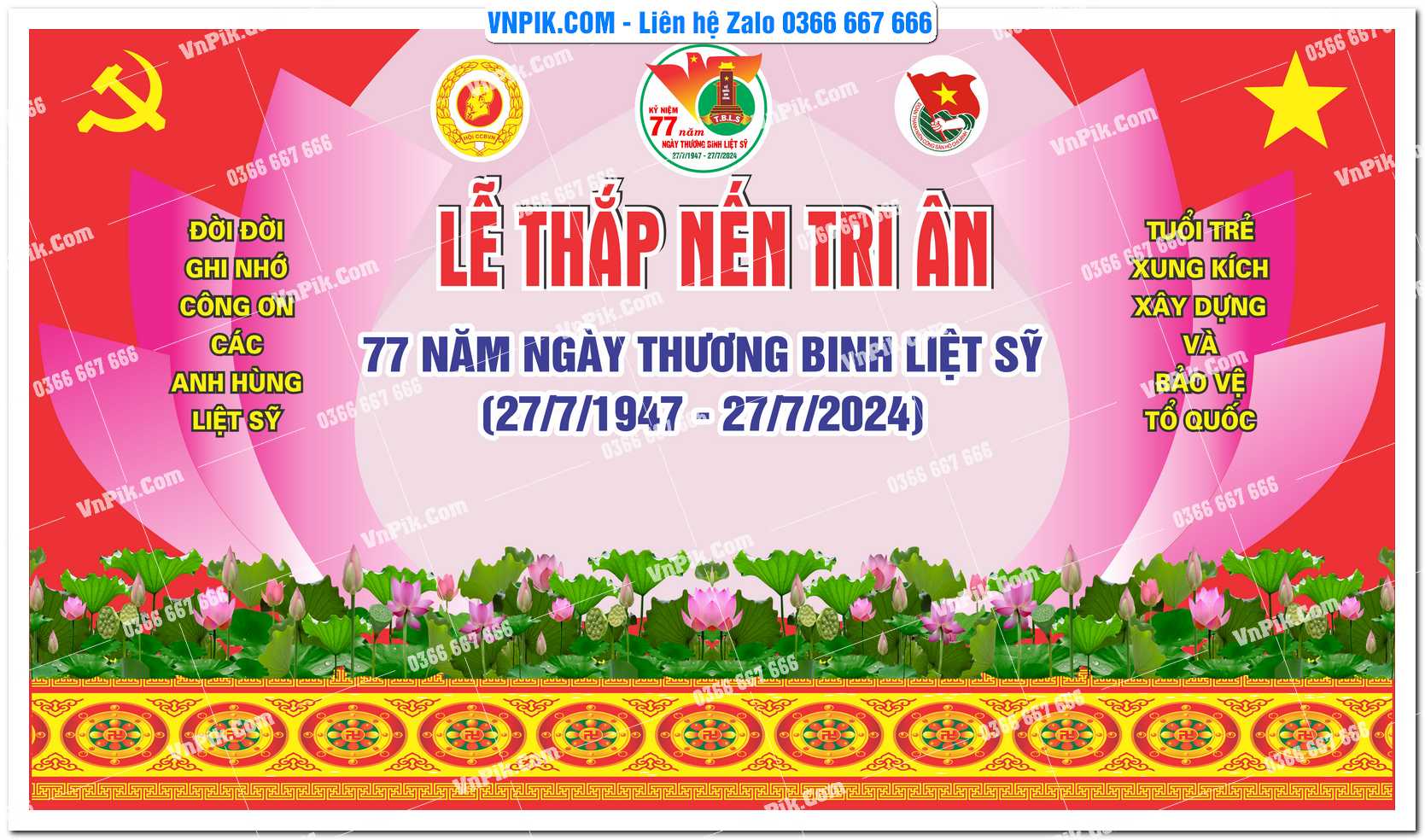 Maket kỷ niệm 78 năm ngày thương binh liệt sĩ file vector 17