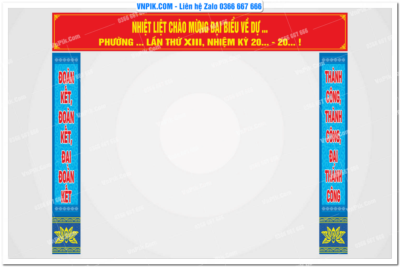 Mẫu Maket Pano Tuyên Truyền Đại Hội Đảng File Vector 45