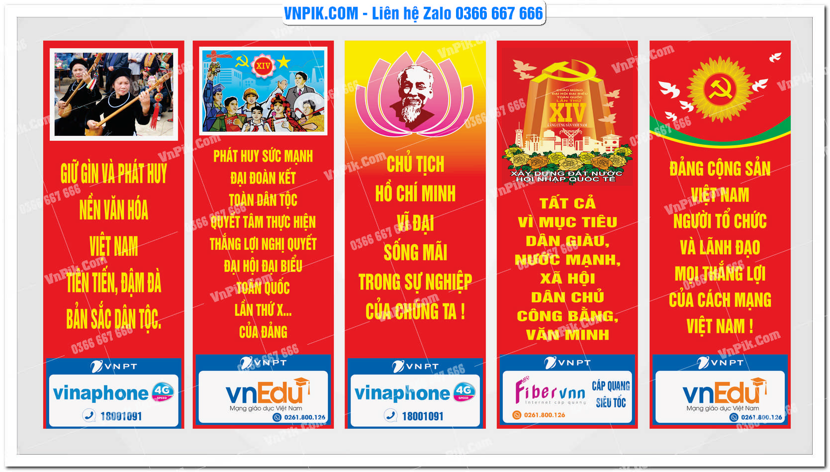 Mẫu Maket Pano Tuyên Truyền Đại Hội Đảng File Vector 48