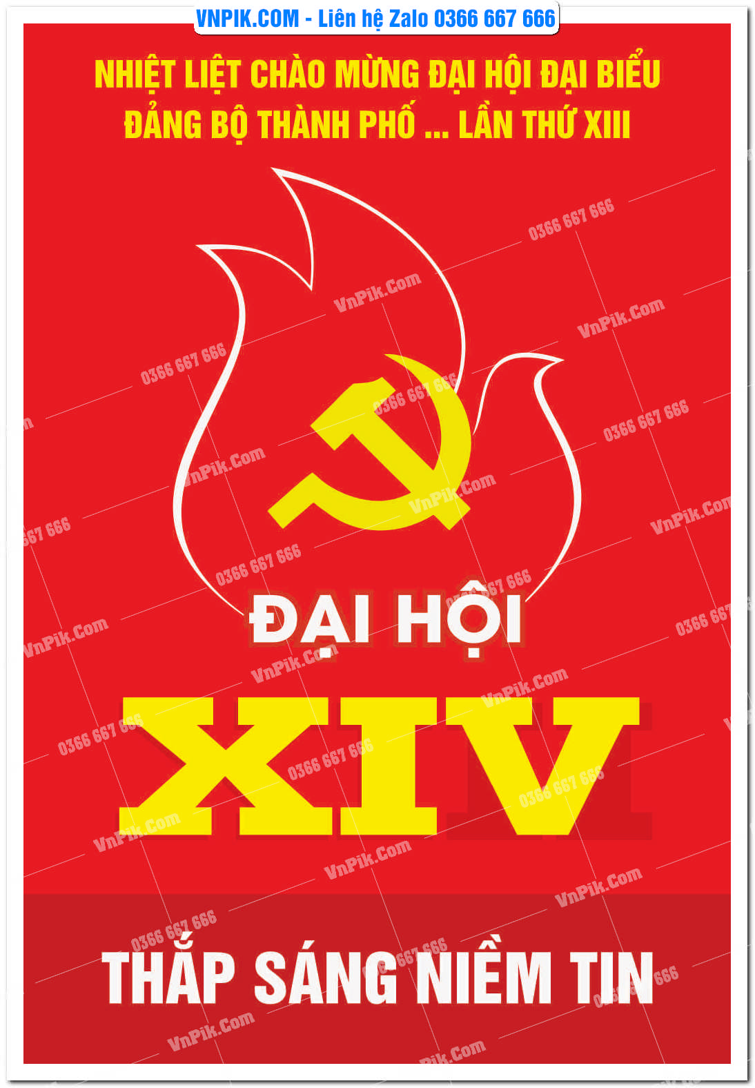 Mẫu Maket Pano Tuyên Truyền Đại Hội Đảng File Vector 54