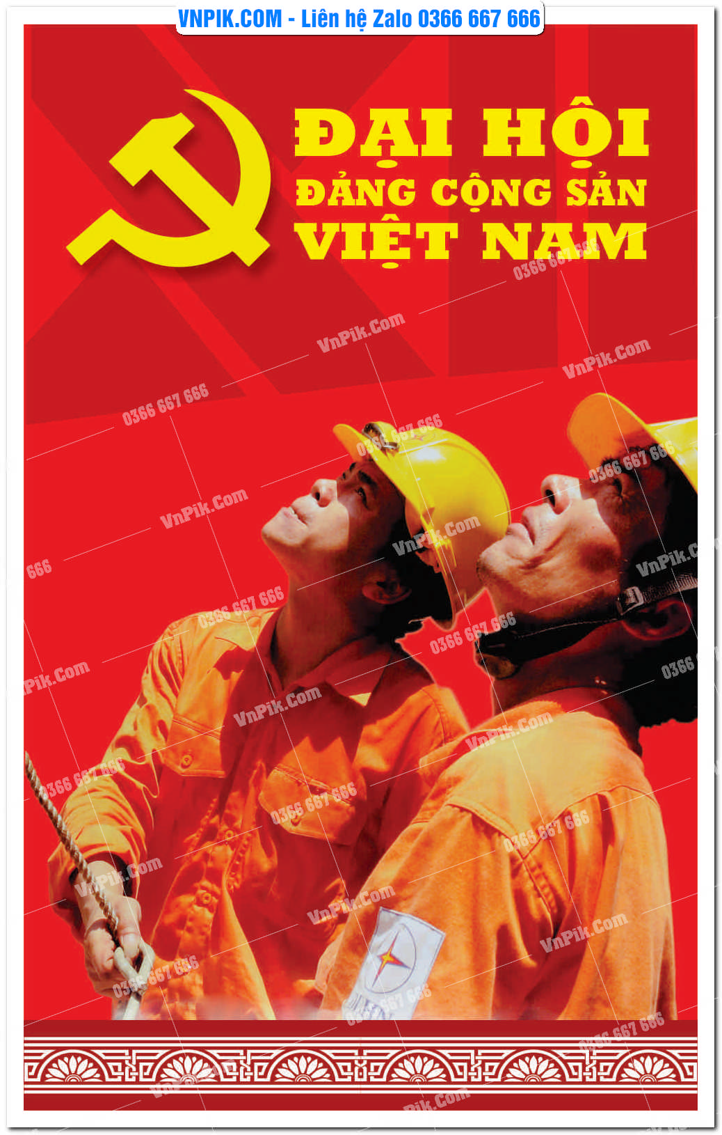 Mẫu Maket Pano Tuyên Truyền Đại Hội Đảng File Vector 59