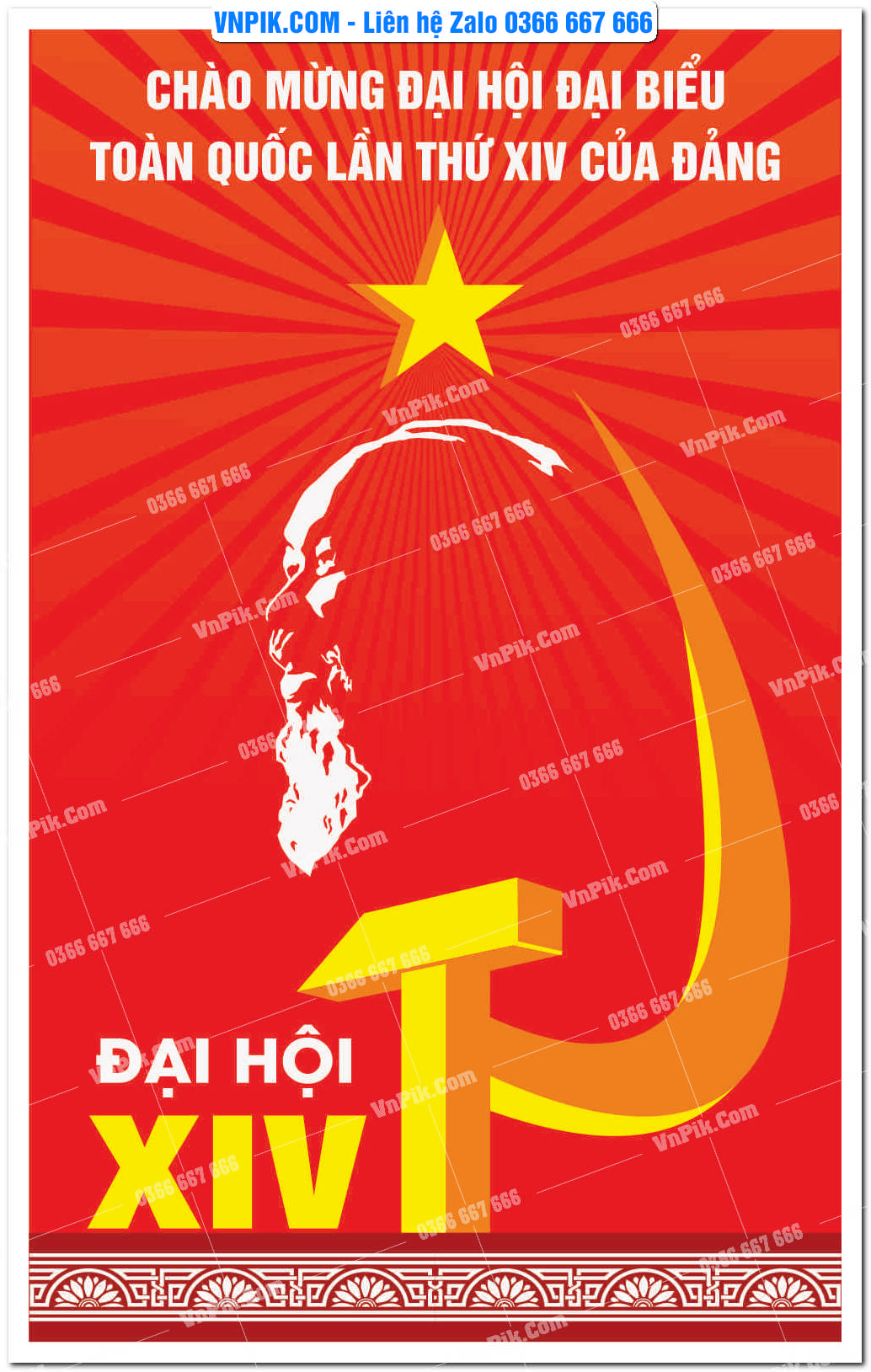 Mẫu Maket Pano Tuyên Truyền Đại Hội Đảng File Vector 60