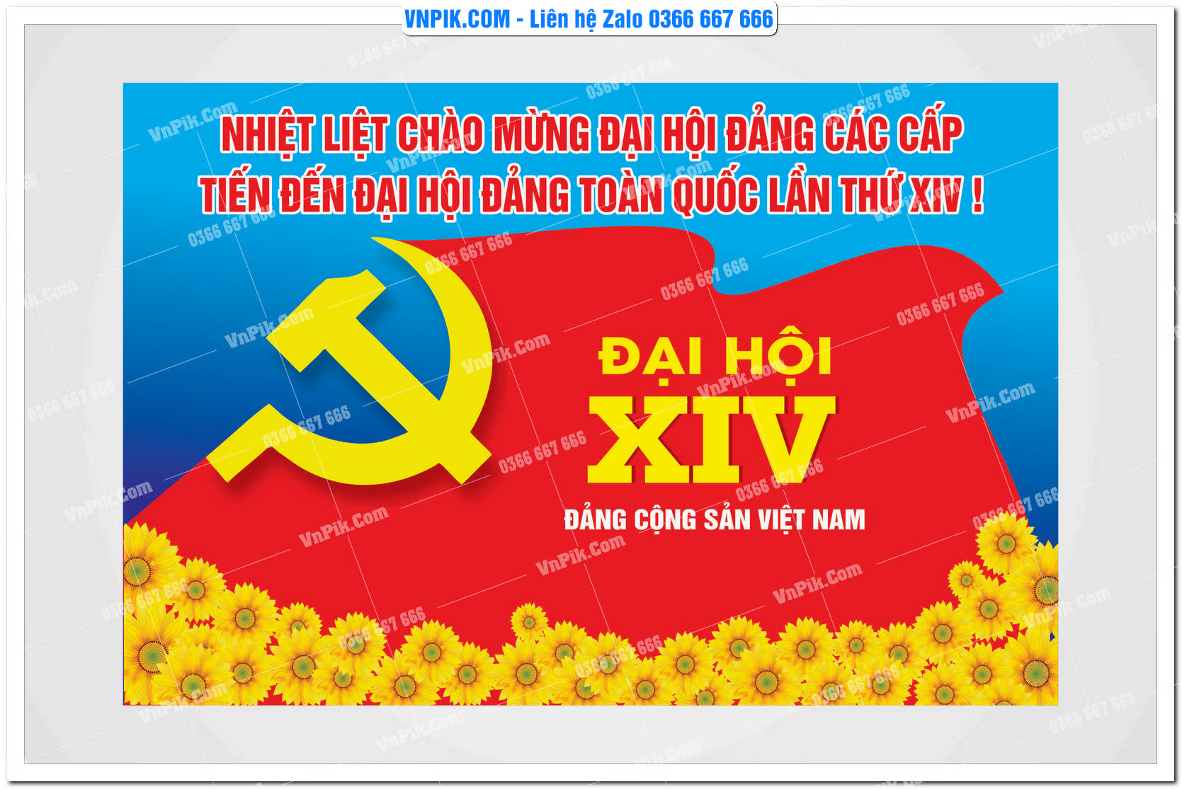 Mẫu Maket Pano Tuyên Truyền Đại Hội Đảng File Vector 68