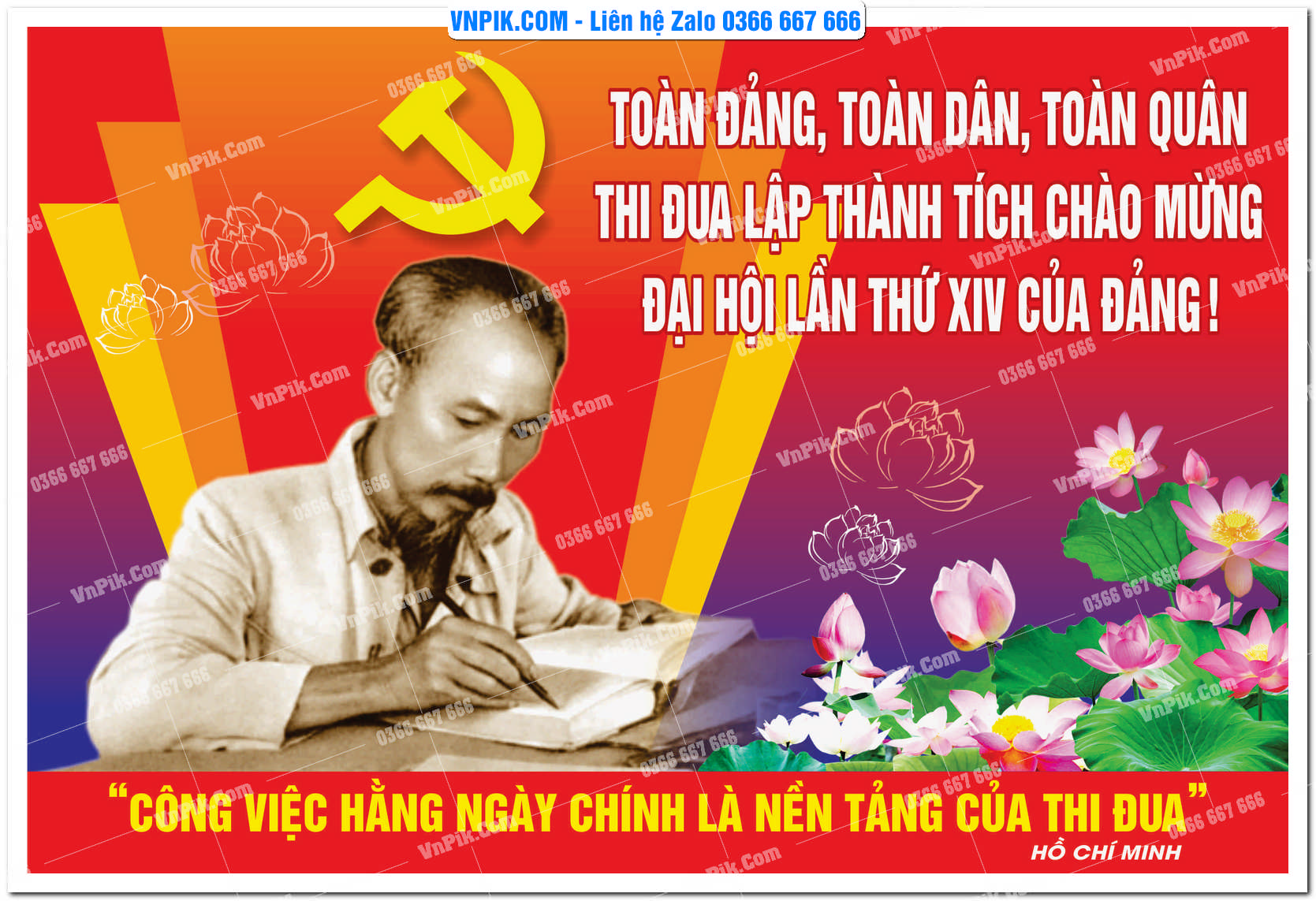 Mẫu Maket Pano Tuyên Truyền Đại Hội Đảng File Vector 69
