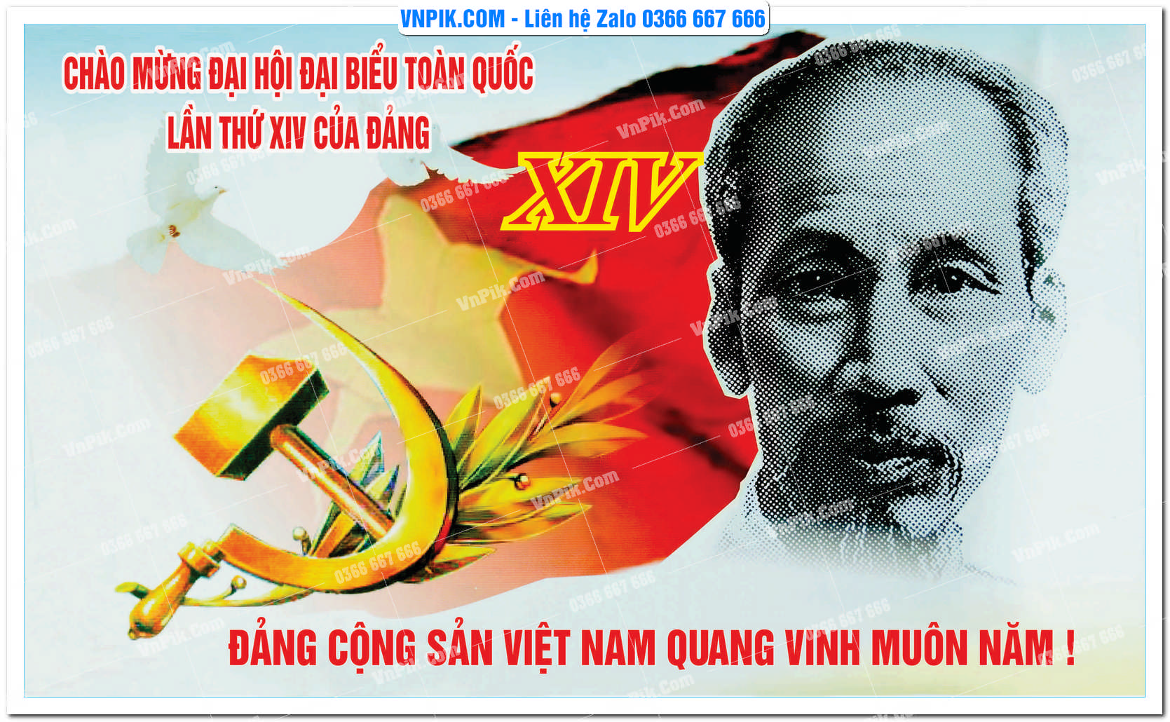 Mẫu Maket Pano Tuyên Truyền Đại Hội Đảng File Vector 71