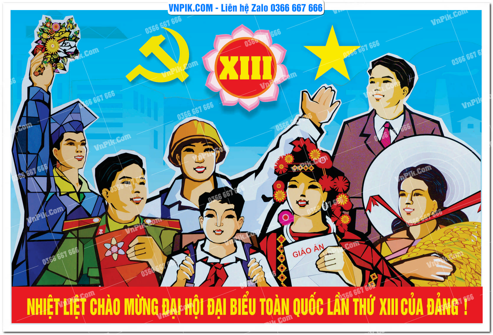 Mẫu Maket Pano Tuyên Truyền Đại Hội Đảng File Vector 72